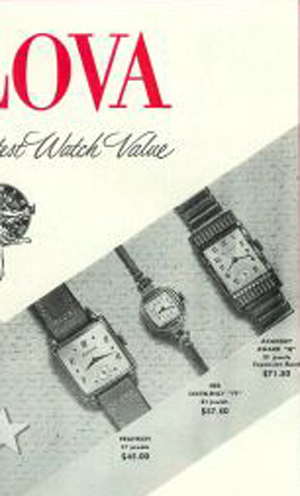 Bulova ad showing Academy Award 'N'