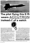 1962 Bulova X-15 Accutron watch advert