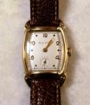 1954 Bulova Ambassador "B" watch with water buffalo straps