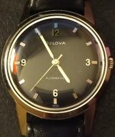1966 Bulova watch, black dial.