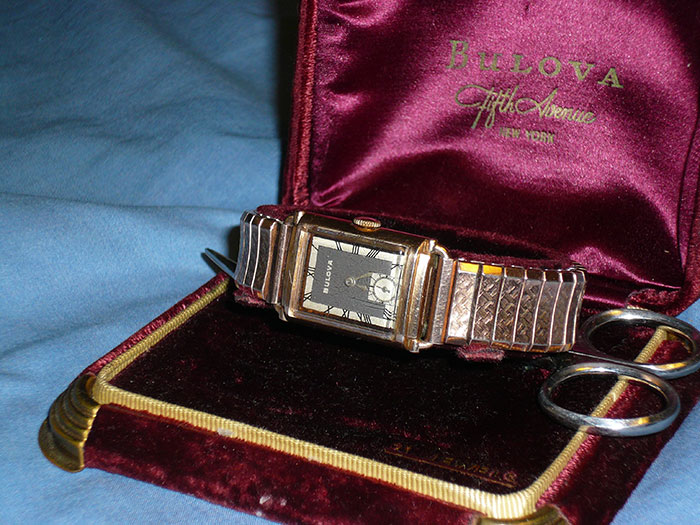 Bulova watch with case