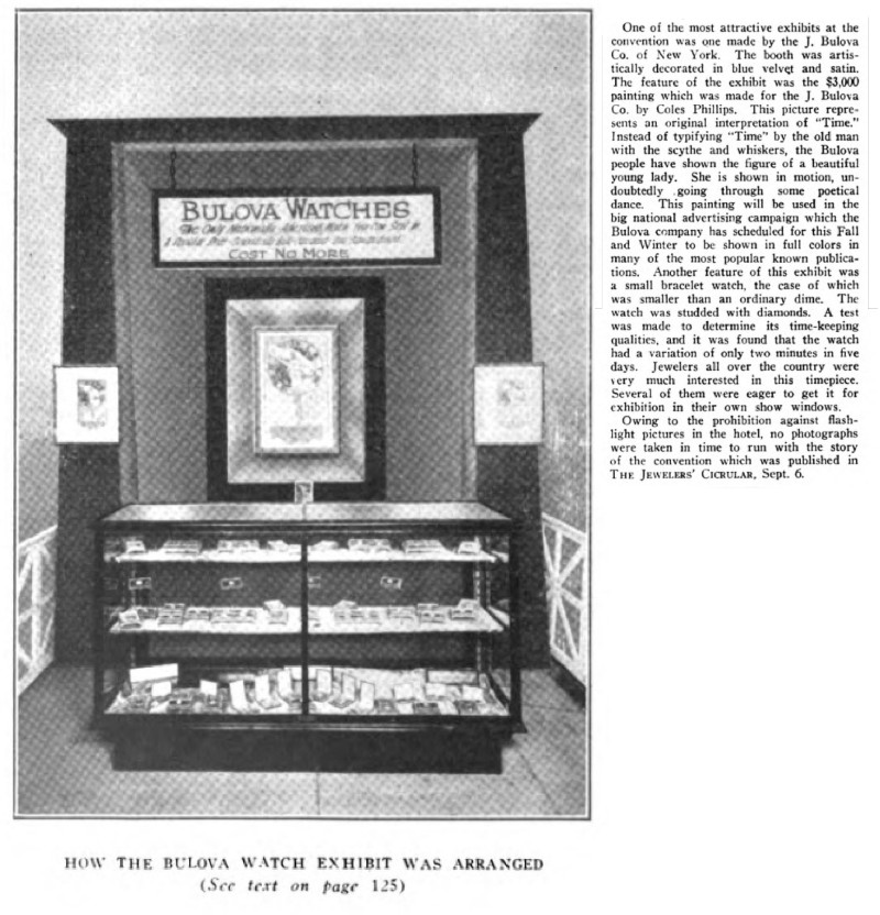 October 4 1922 Jewelers Circular - J.Bulova Co. - Cole Phillips painting
