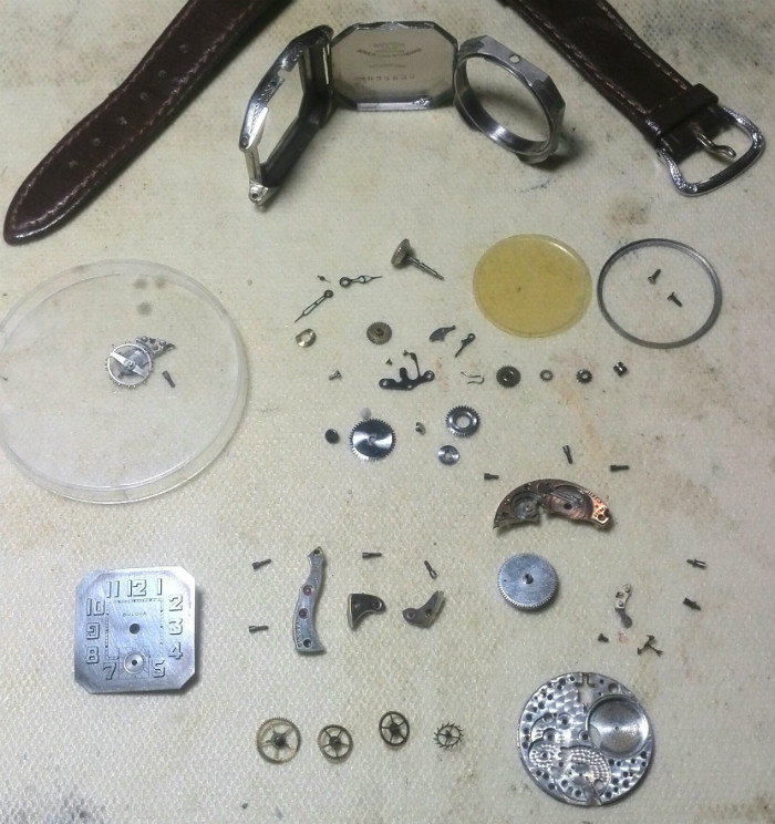 1927 Bulova Lone Eagle service, movement parts
