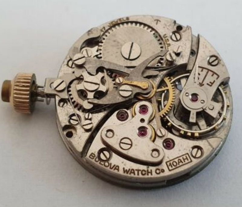 Bulova 10AH single push button chronograph movement