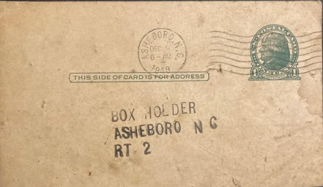 1948 Bulova Goddess of Time and Cadet postcard