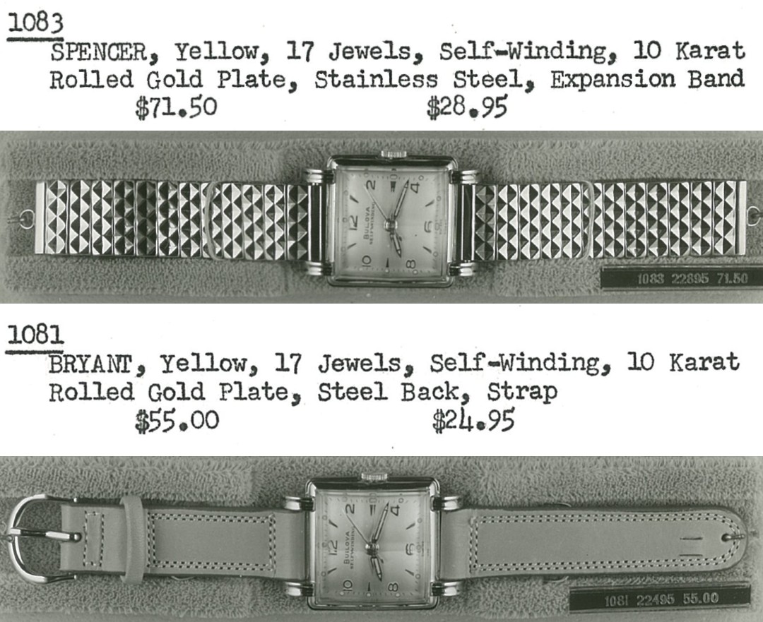 1952-53 Bulova Spencer and Bryant