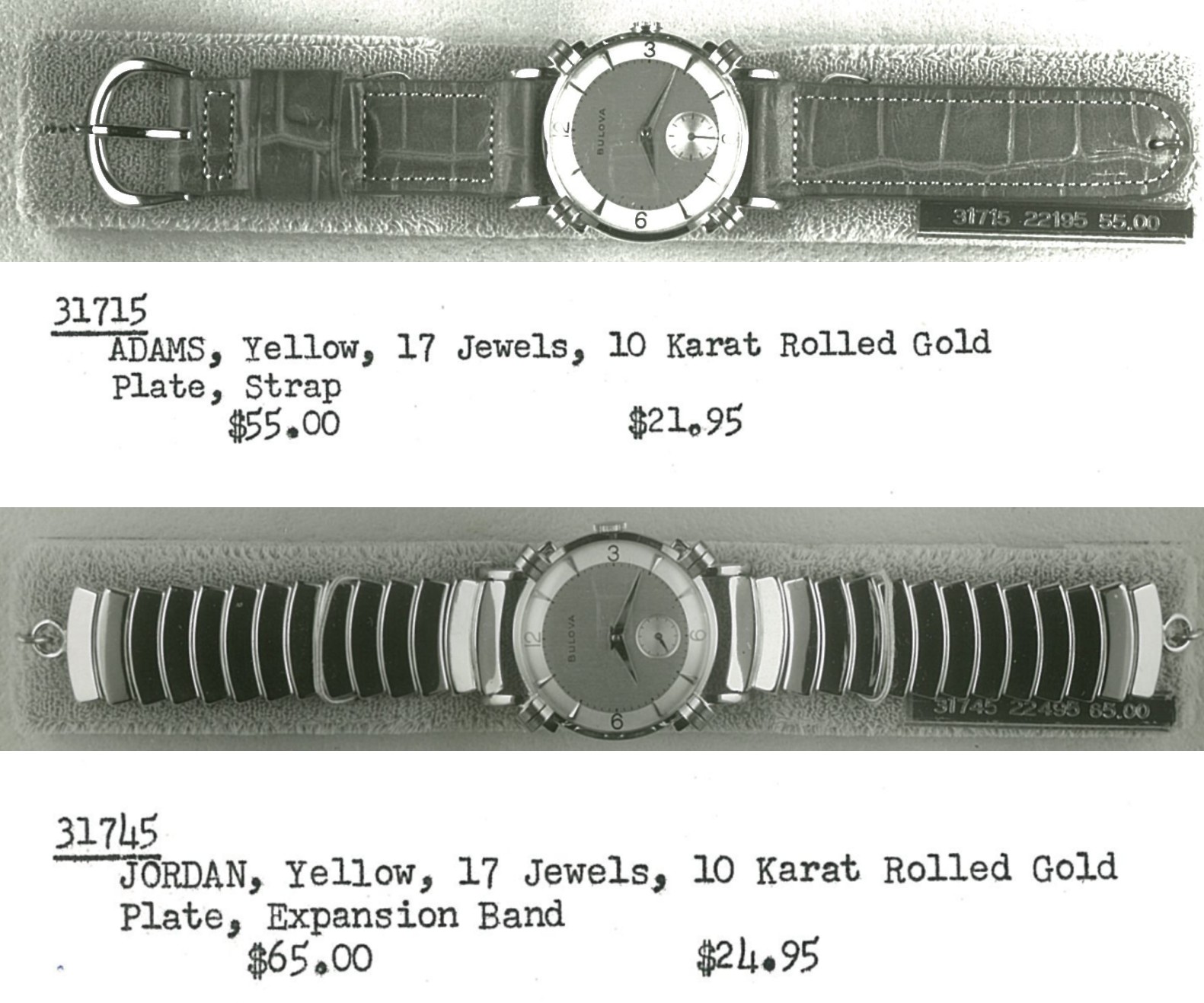 1953 Bulova Jordan & Adams