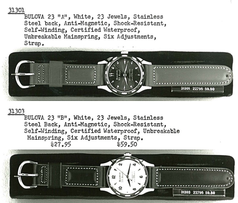 1955 Bulova 23 "A" & "B"