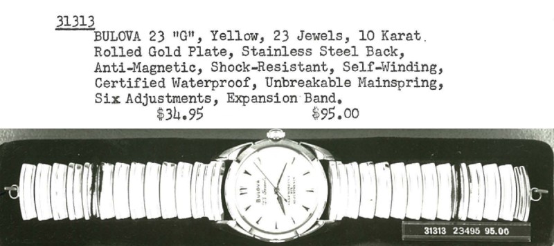 1956-57 Bulova 23 "G"