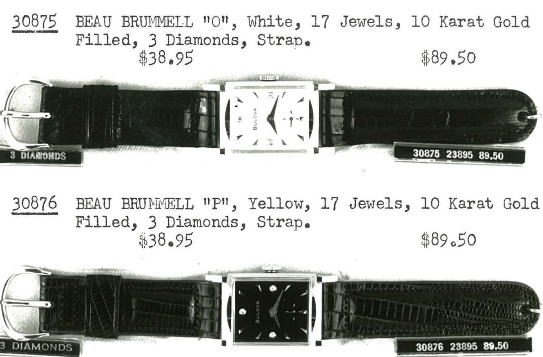 1956 Bulova Beau Brummell "O" - "P"