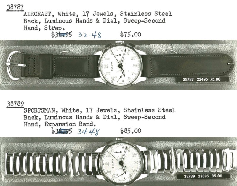 1956 Bulova Chronograph Aircraft & Sportsman