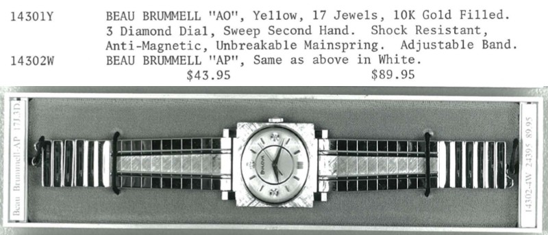 1955-1957 Bulova Beau Brummel "AO" & "AP"