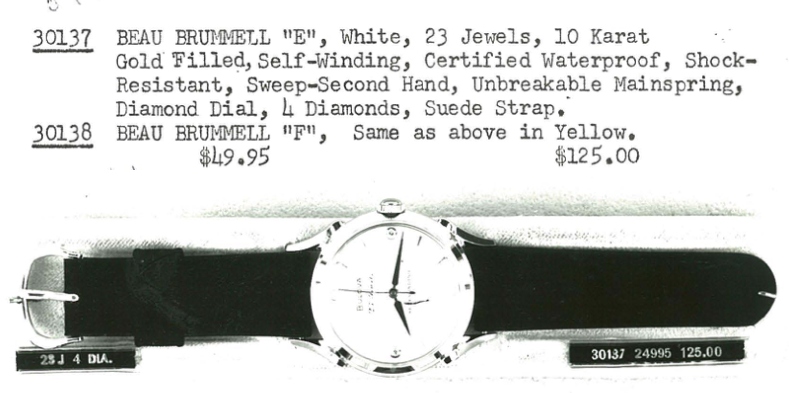 1957 Bulova Beau Brummel "E" & "F"