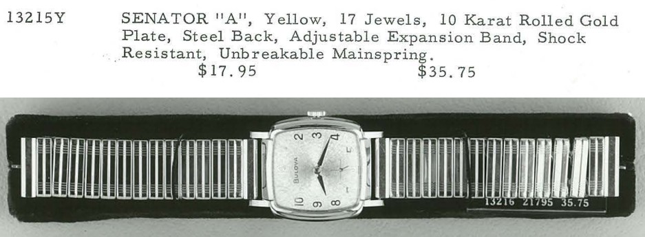 1960 Bulova Senator "A"