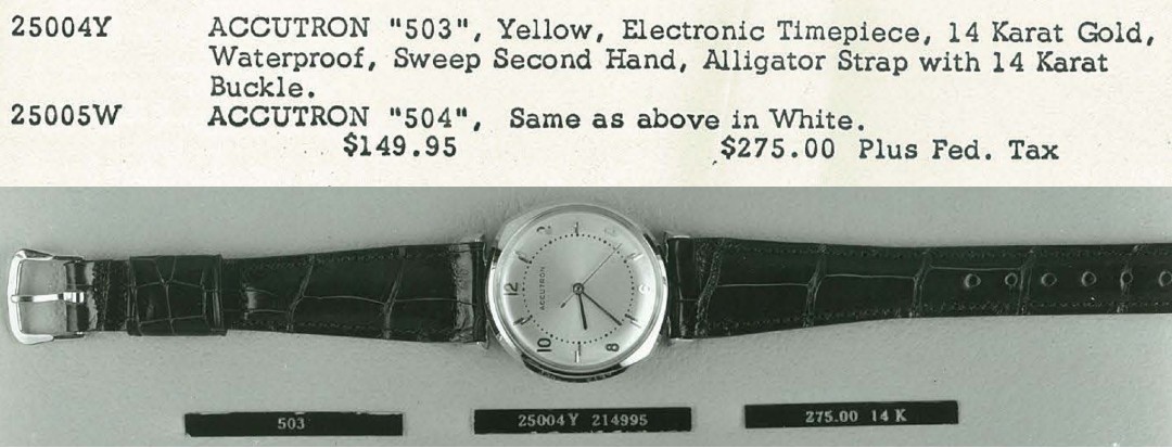 1961 Bulova Accutron "503" & "504"