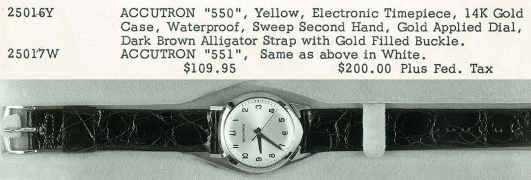 1960s Bulova Accutron "550'& "551"