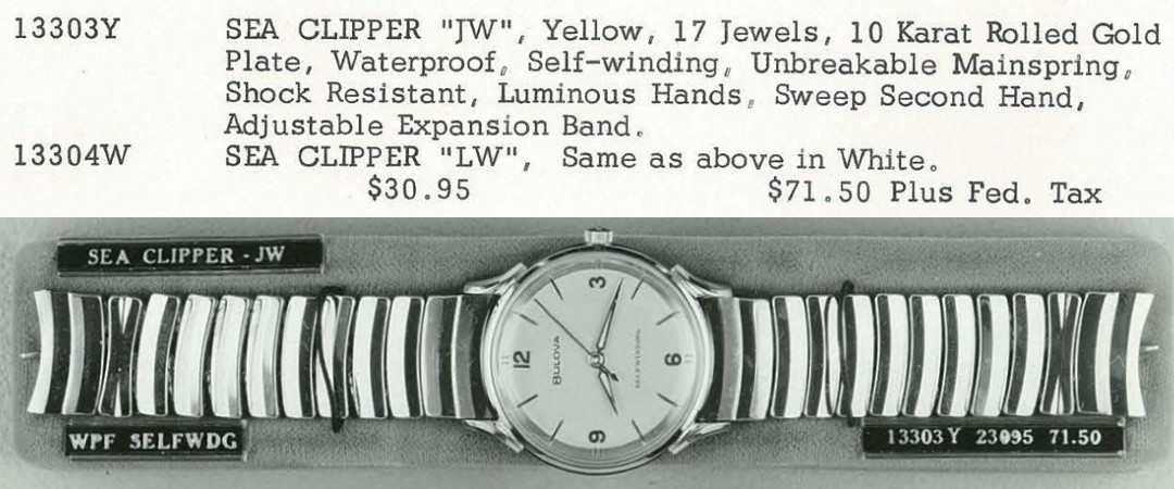 1961 Bulova Sea Clipper "JW" & "LW"