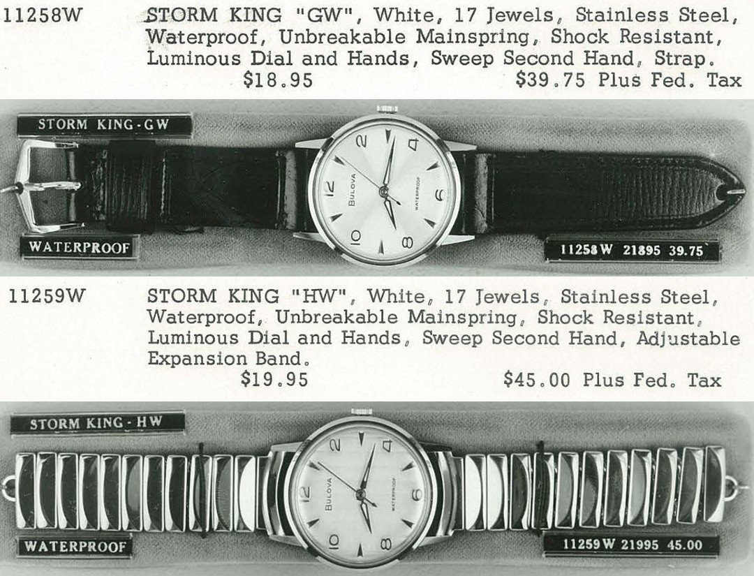 1961 Bulova Storm King "GW" & "HW"