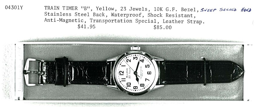 1960-62 Bulova Train Timer "B"