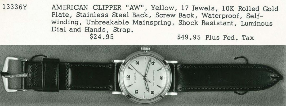 1963/64 Bulova American Clipper "AW"