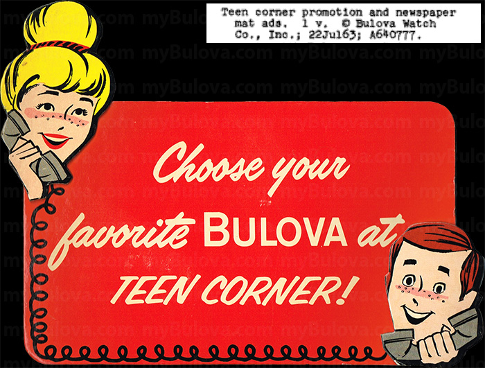 1963 Choose your favourte Bulova at Teen Corner