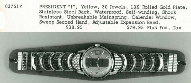 1964 Bulova President "I"