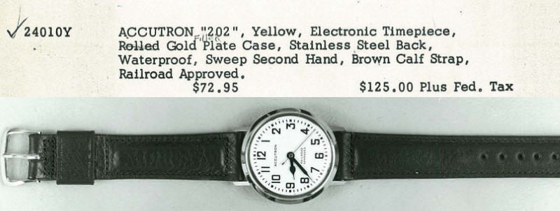 1965 Bulova Accutron Railway "202"