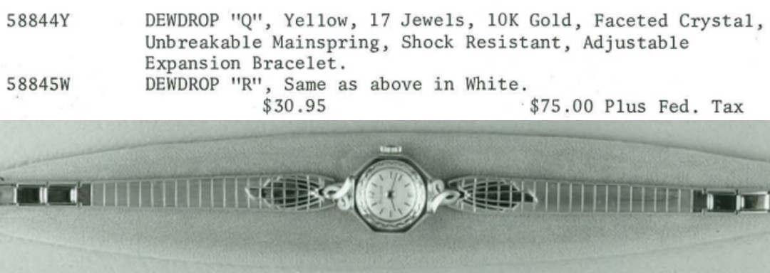 1965 Bulova Dewdrop "Q" & "R"