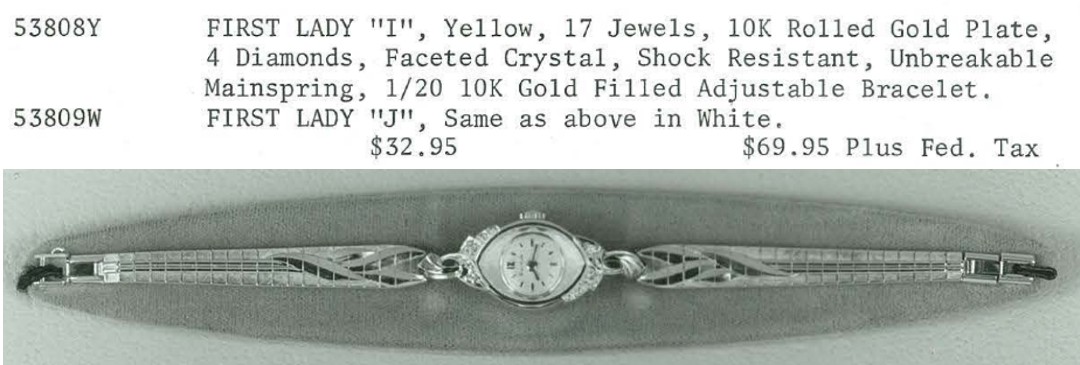 1965 Bulova First Lady "I" and "J"