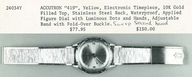 1966 Bulova Accutron "419"