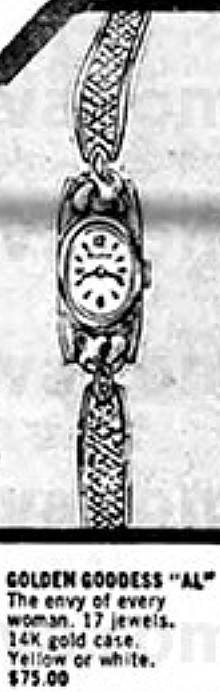 1966 Bulova Golden Goddess "AL"