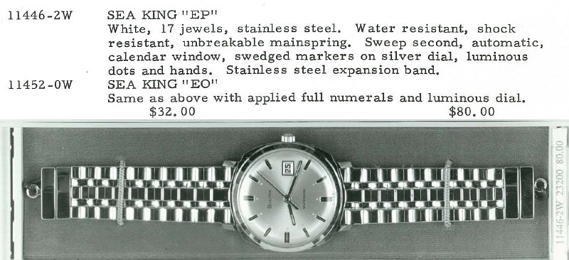 1967-69 Bulova Sea King "EP"