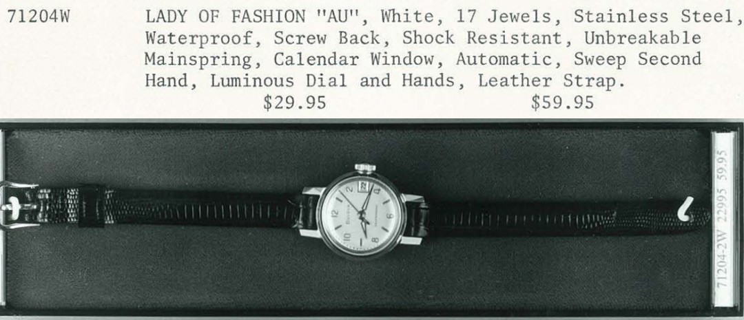 1967 Bulova Lady of Fashion "AU"