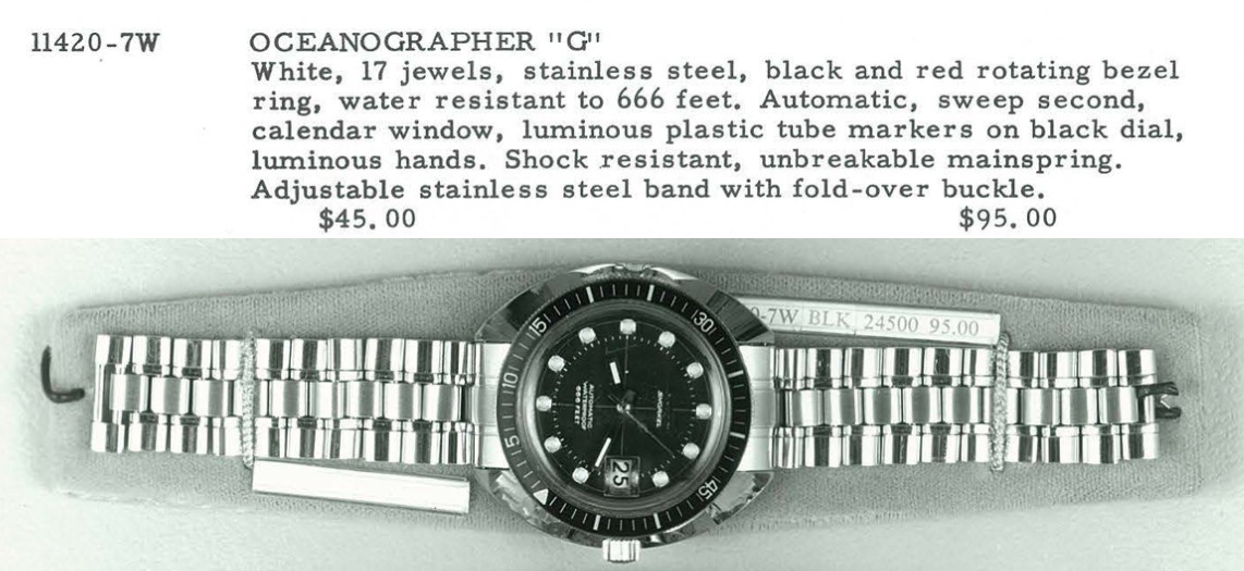 1968-1970 Bulova Oceanographer "G" SNORKEL