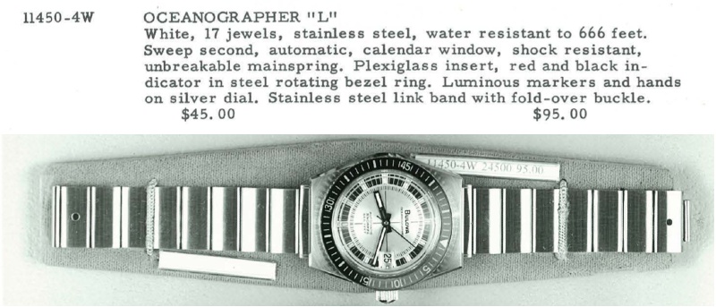 1969/70 Bulova Oceanographer "L"