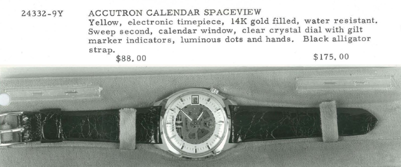 1969 Bulova Accutron Calendar Spaceview