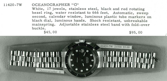 1969 Bulova Oceanographer "G"