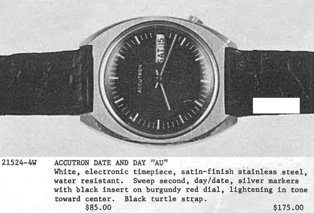 1971 Bulova Accutron Date and Day "AU"