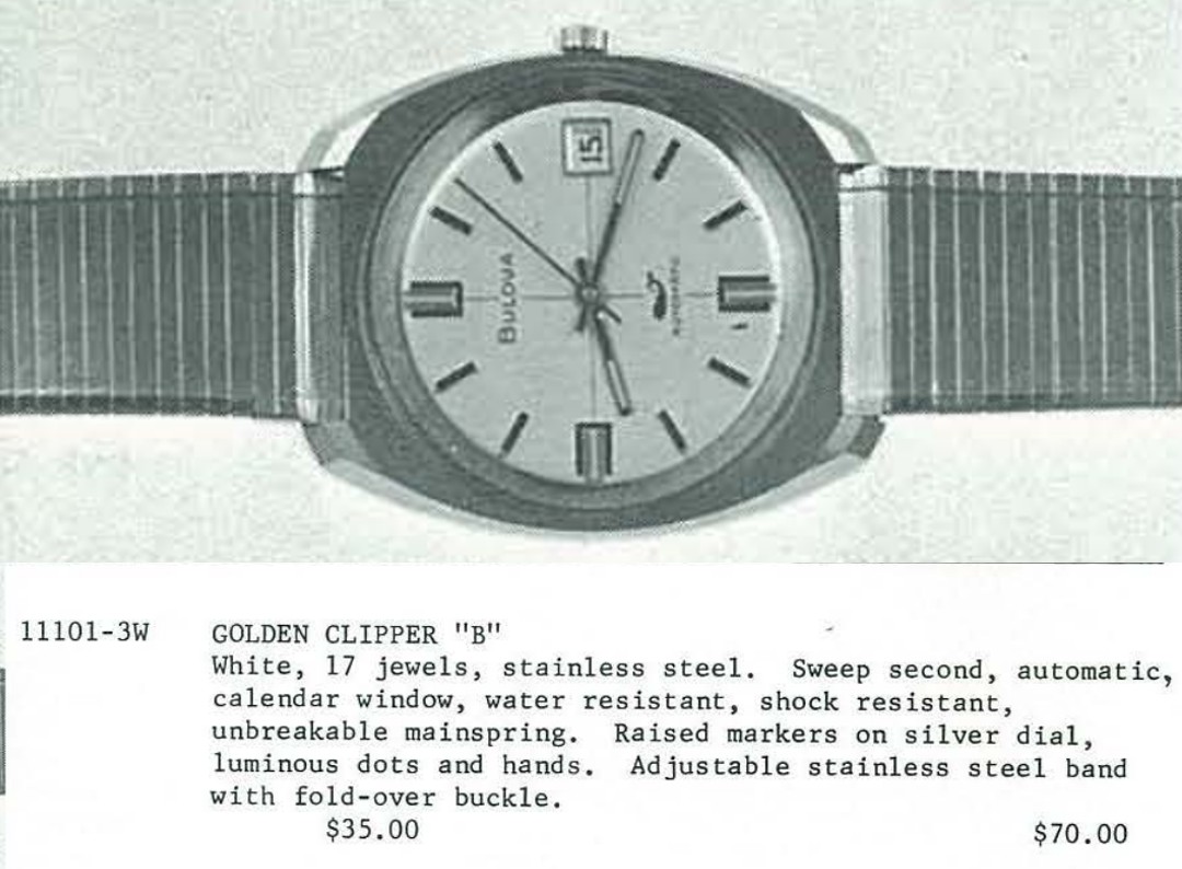 1972 Bulova Golden Clipper "B"
