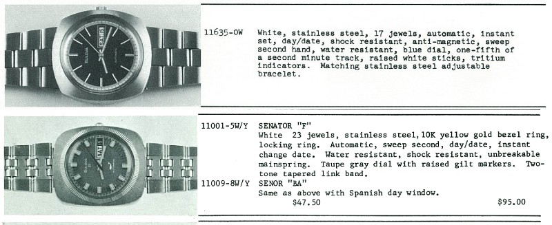 model 11635-0W vs Bulova Senator watch