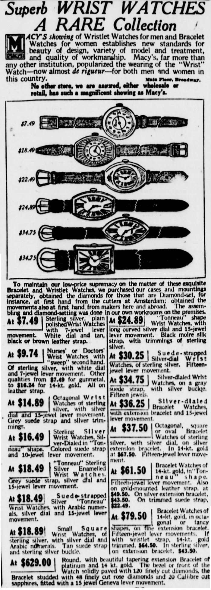 1913 Wristlet Watches