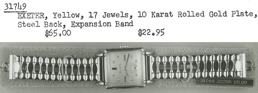 1950 Bulova Exeter #31749