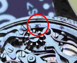 Bulova Chrono date stamp.