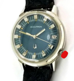 Bulova accurton with crown highlighted