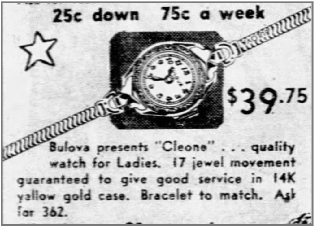1941 Bulova Cleone
