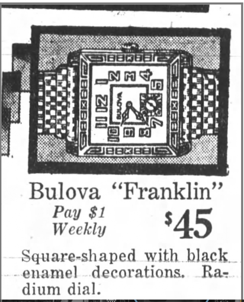 1929 Bulova Franklin