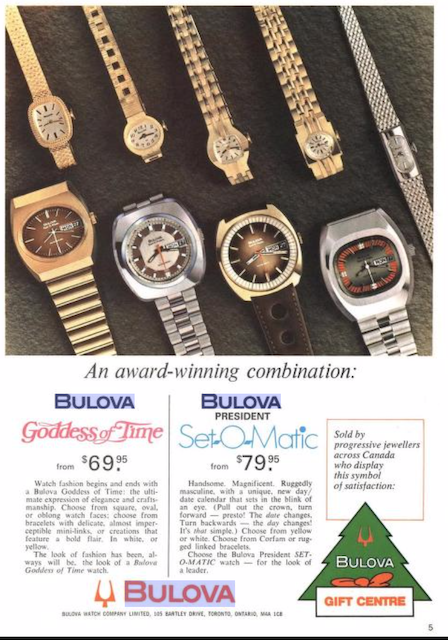 1973 Bulova President Set-o-Matic