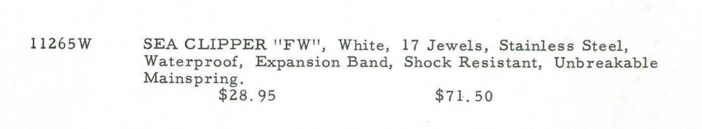 1960 Sea Clipper "FW"