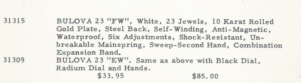 Bulova 23 EW