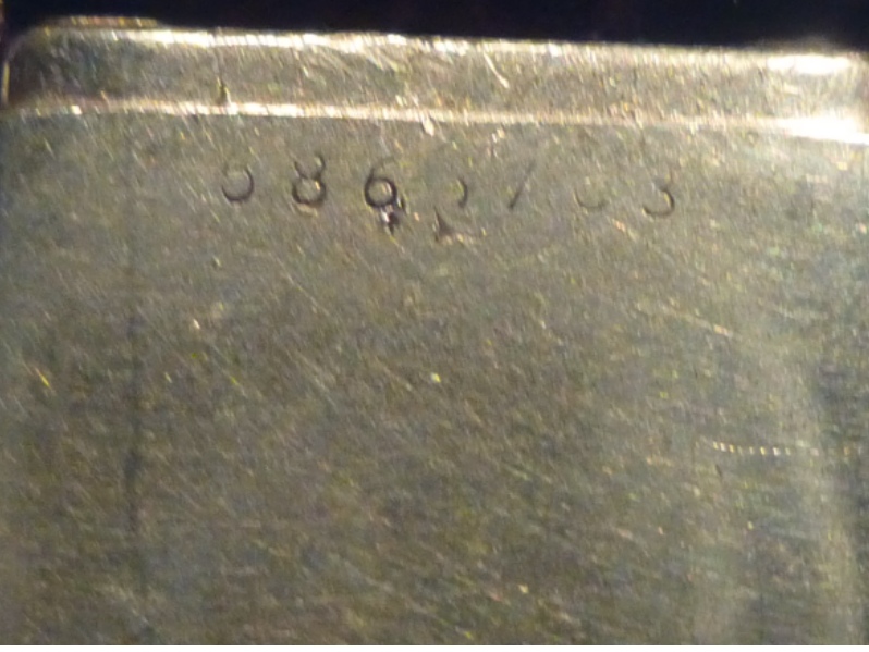 closeup serial number